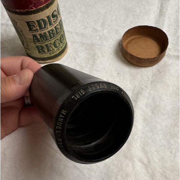 Edison Amberol Record 4 minute cylinder 10083 Just One Sweet Girl -Manuel Romain - Picture 10 of 12